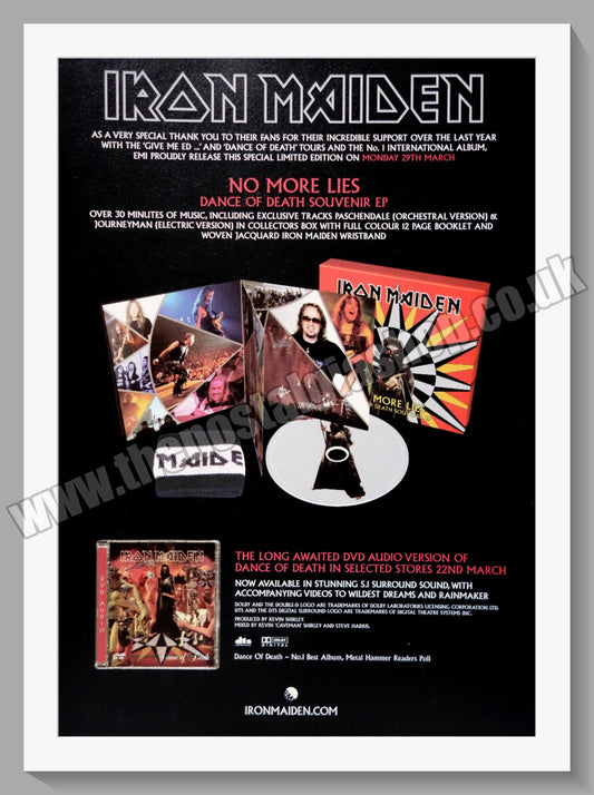 Iron Maiden. No More Lies. 2004 Original Advert (ref AD60677)