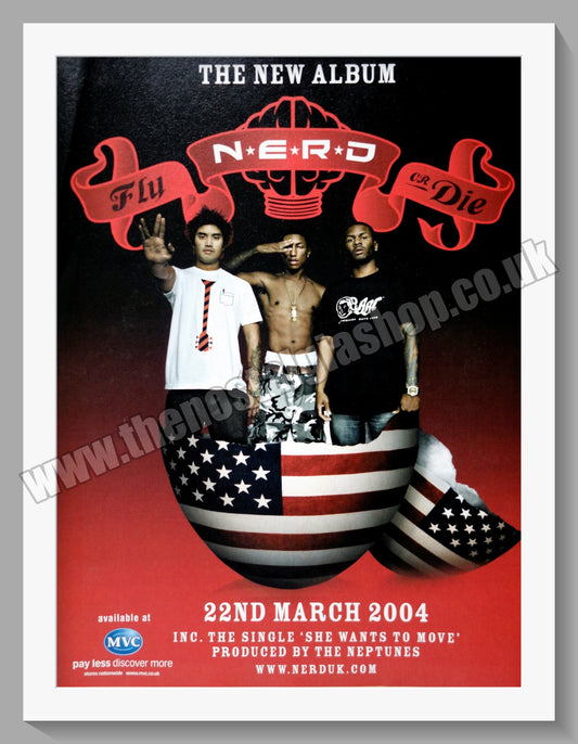 Nerd. Fly Or Die. 2004 Original Advert (ref AD60678)