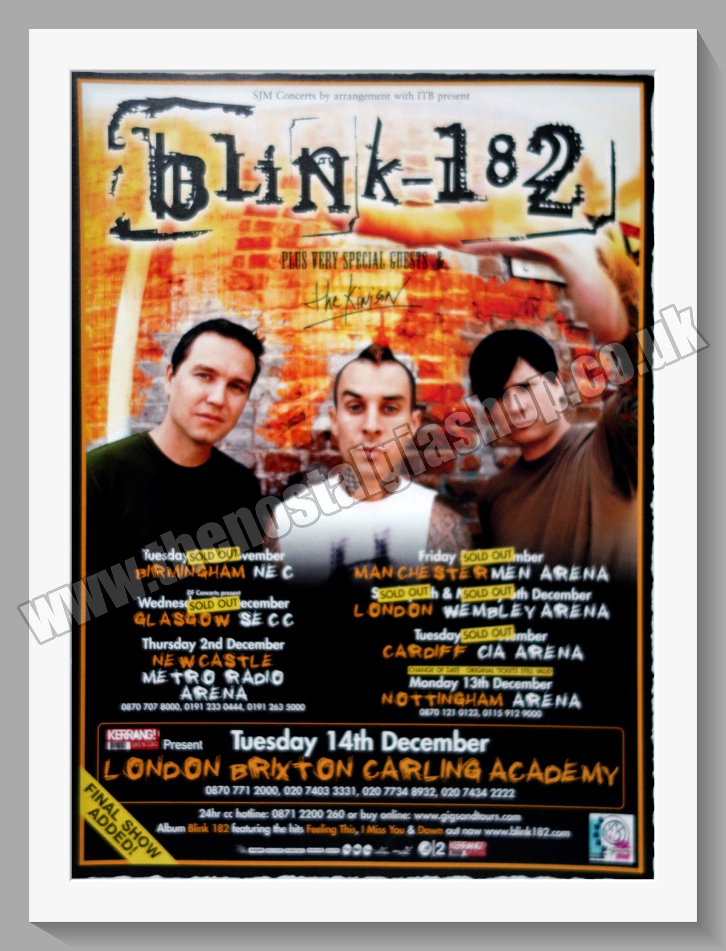 Blink 182 UK Tour. 2004 Original Advert (ref AD60756)