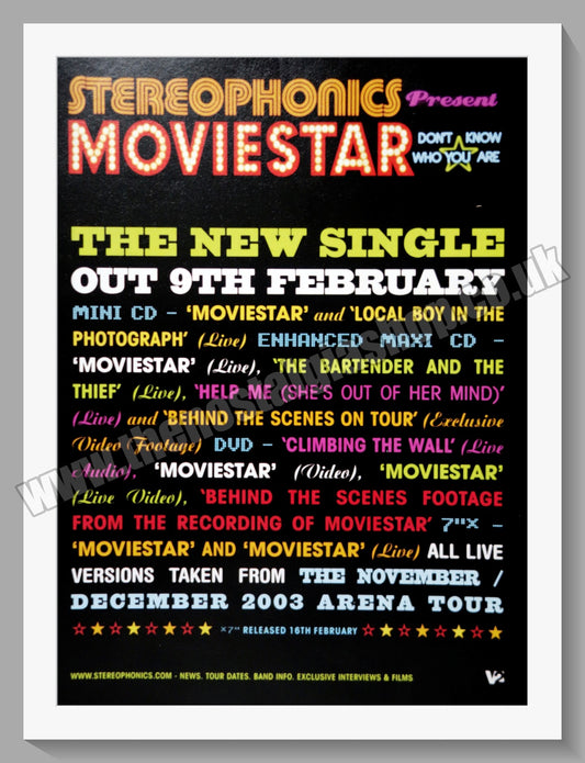 Stereophonics Moviestar. 2005 Original Advert (ref AD60763)