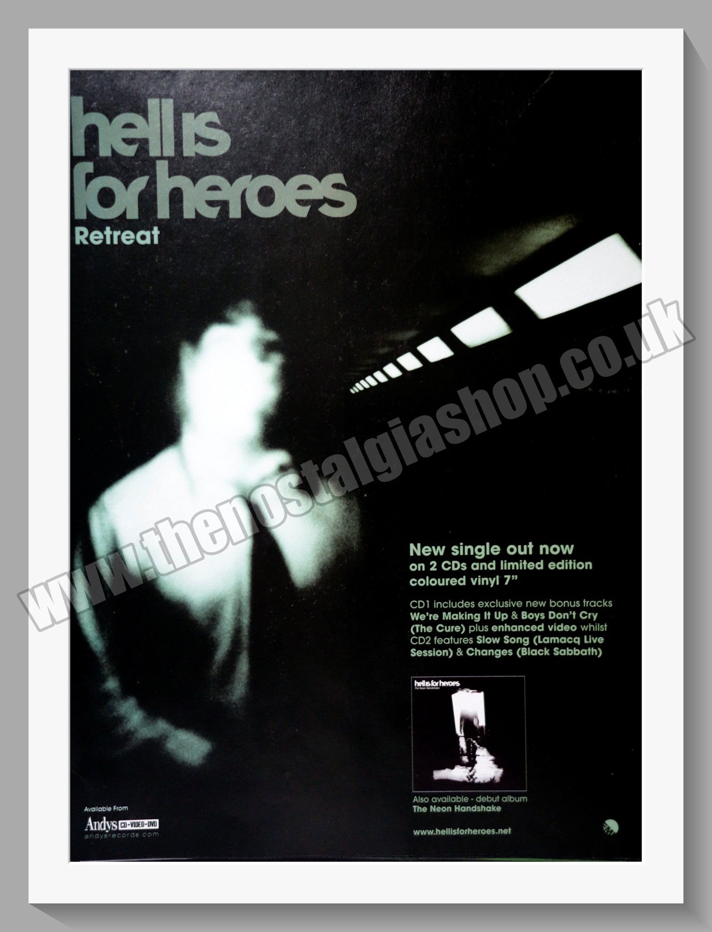 Hell Is For Heroes. Retreat. 2003 Original Advert (ref AD60768)