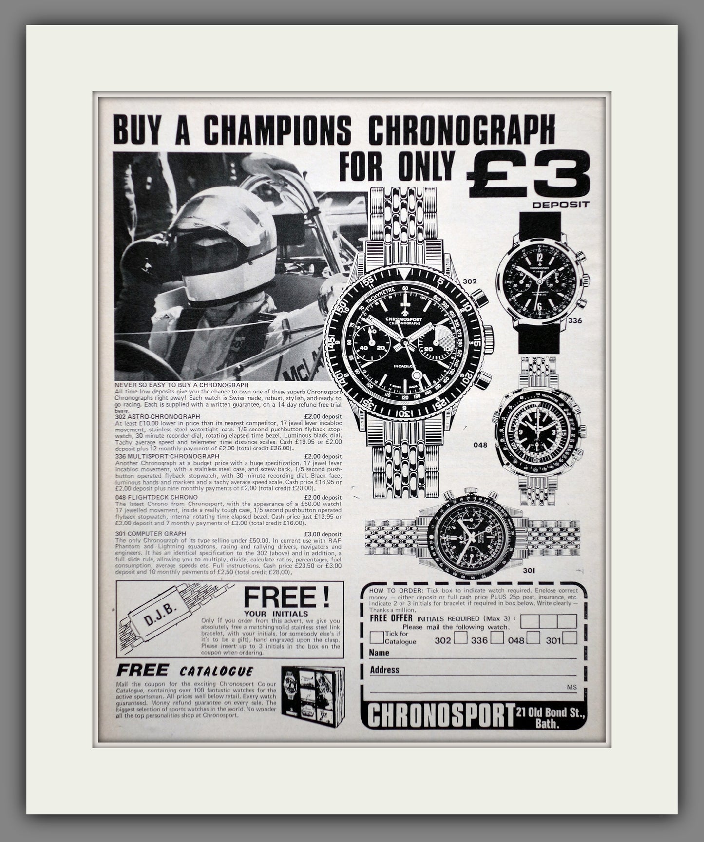 Chronosport Watches. Original Advert 1972 (ref AD60687)