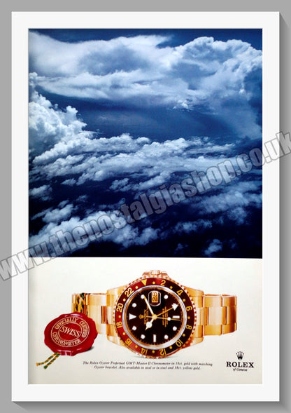 Rolex GMT Master II Chronometer. Original Double Advert 1996 (ref AD60706)