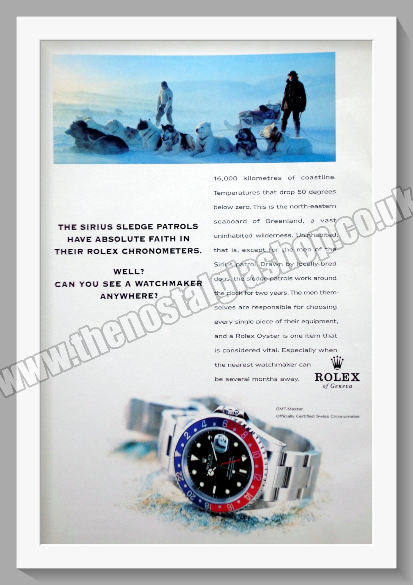 Rolex GMT Master. Original Advert 1999 (ref AD60693)