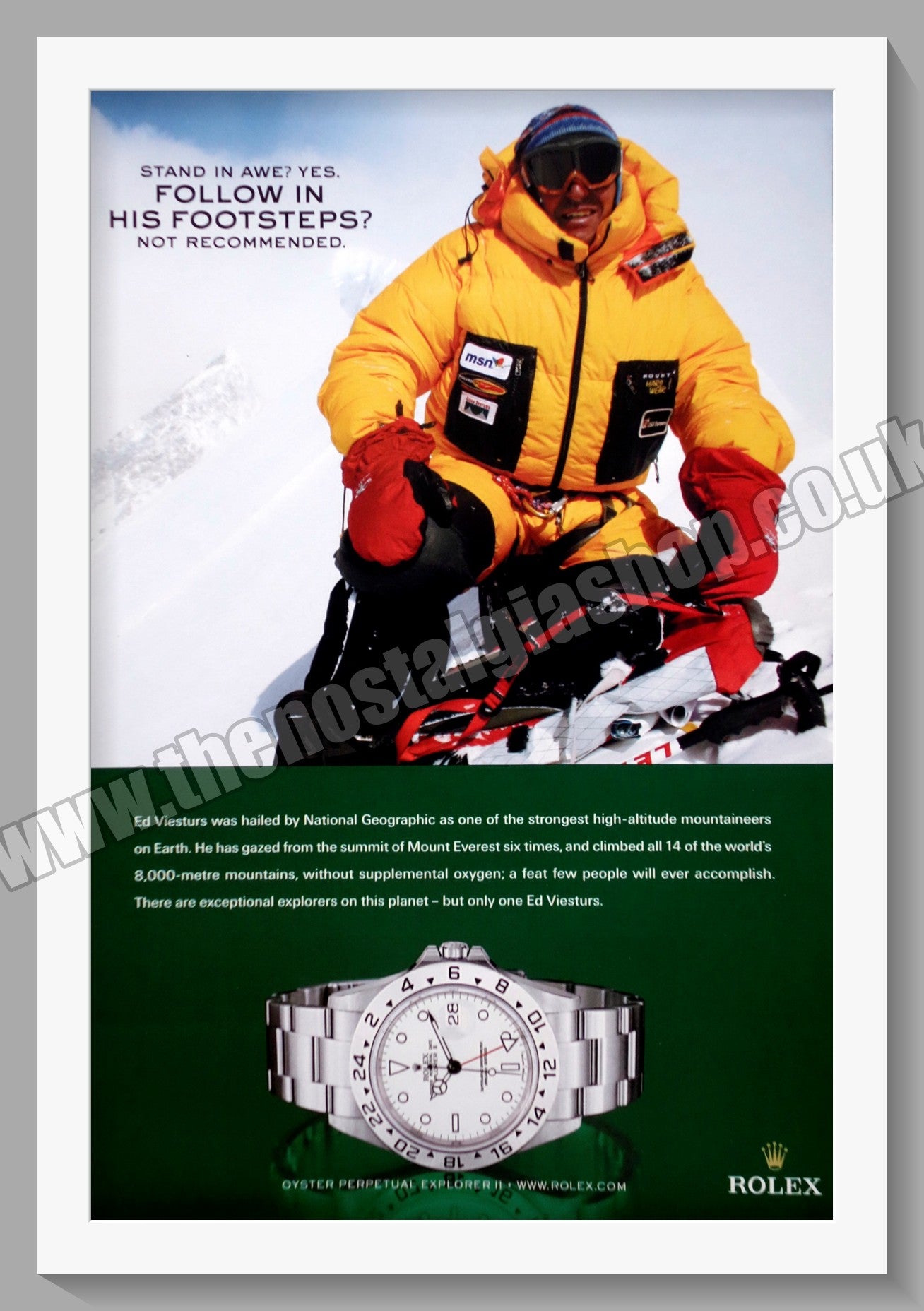 Rolex Oyster Perpetual Explorer II. Original Advert 2005 (ref AD60702)