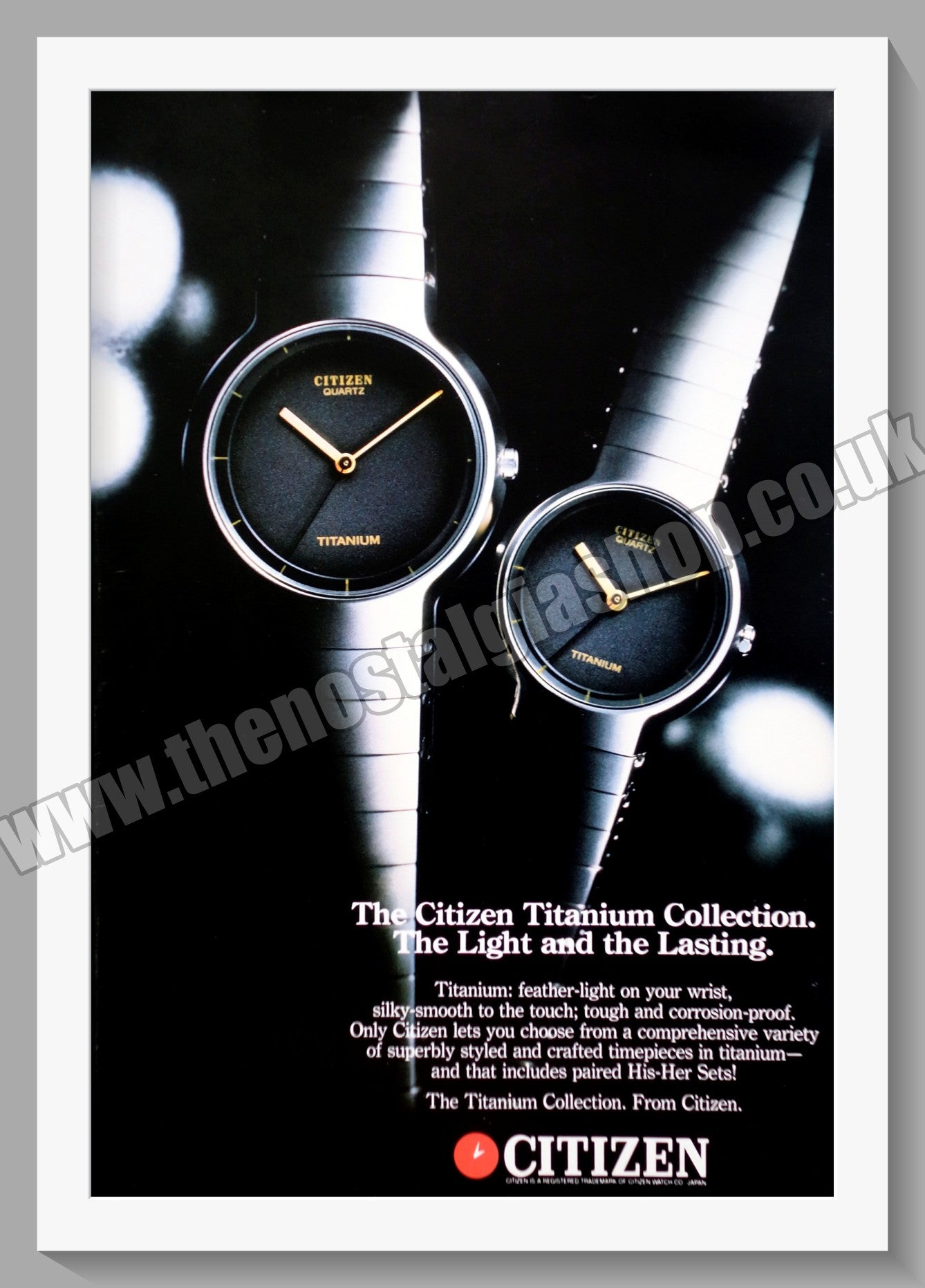 Citizen Titanium Watches. Original Advert 1987 (ref AD60716)