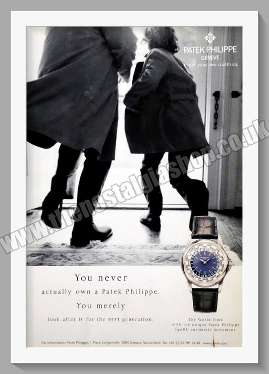 Patek Philippe World Time Watch. Original Advert 2004 (ref AD60732)