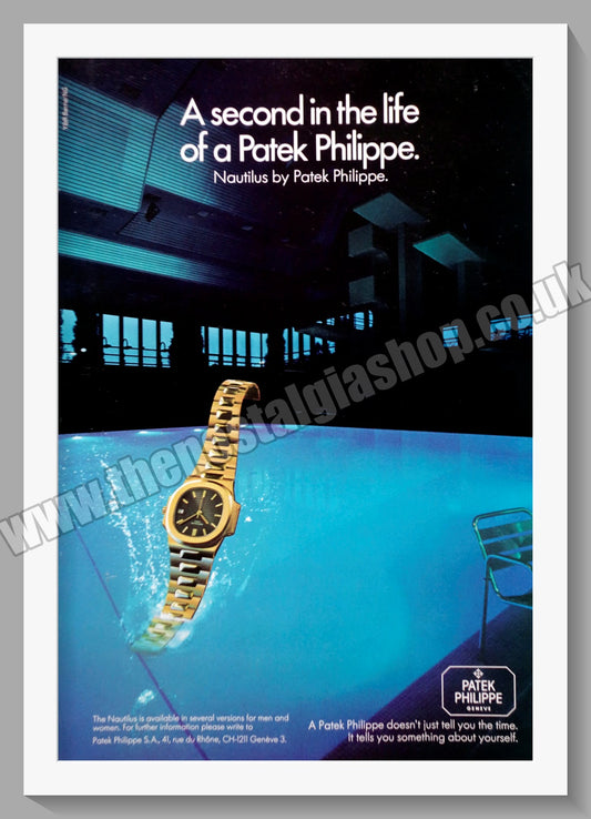 Patek Philippe Nautilus Watch. Original Advert 1982 (ref AD60733)