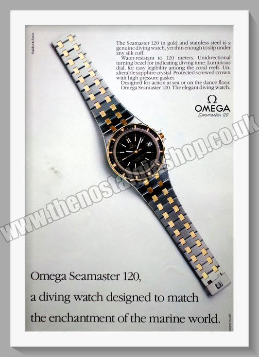 Omega Seamaster 120 Watch. Original Advert 1982 (ref AD60738)