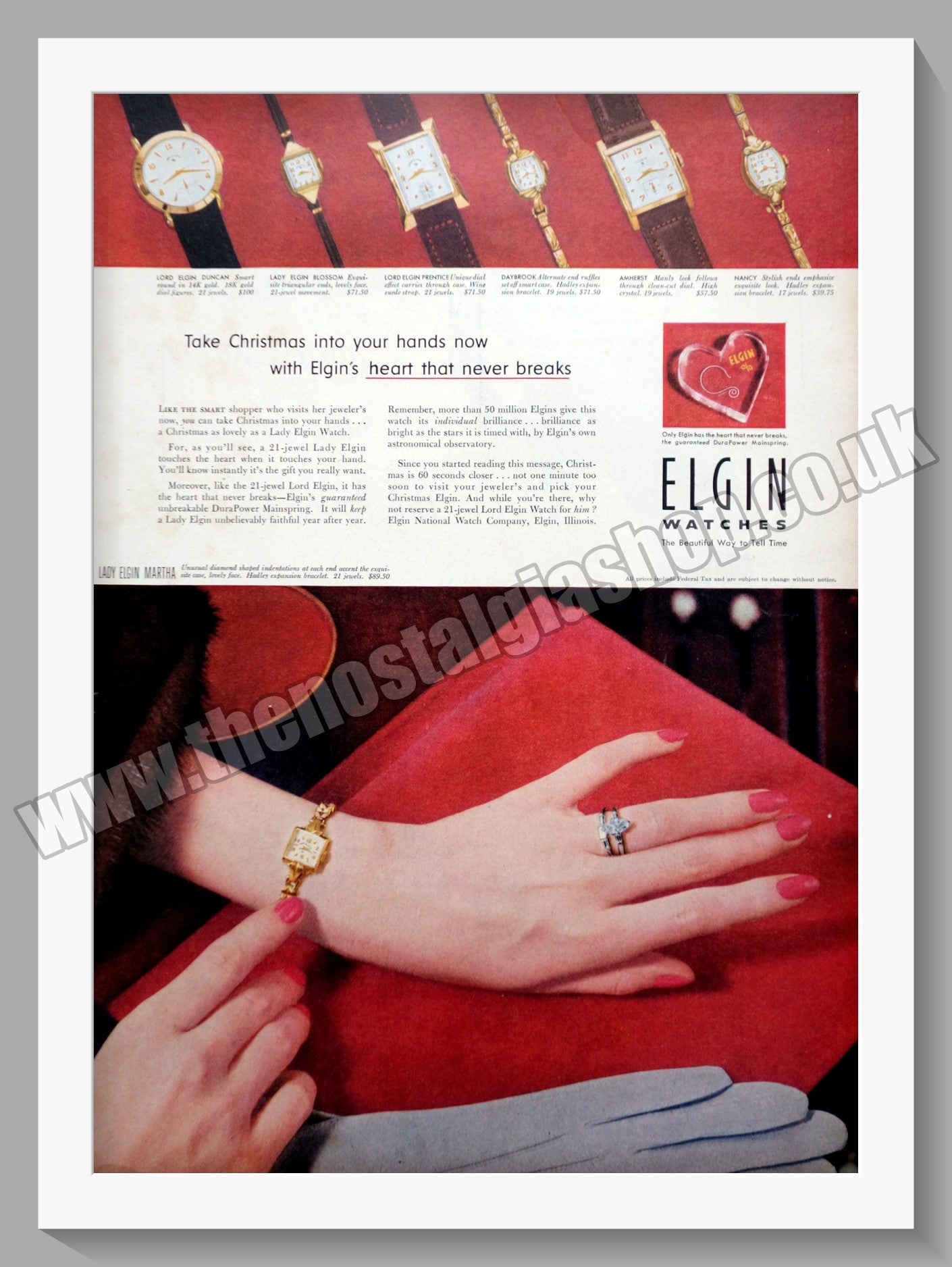 Elgin Watches. Original Advert 1953 (ref AD300816)