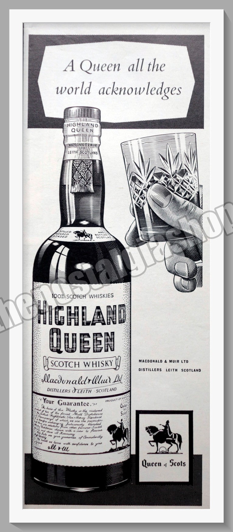 Highland Queen Whisky Original Advert 1965 (ref AD300826)