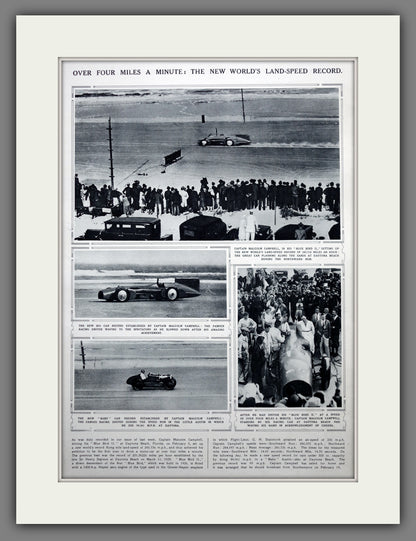 Bluebird Land Speed Record. Set of 4 Original Adverts 1931 (ref AD300037)