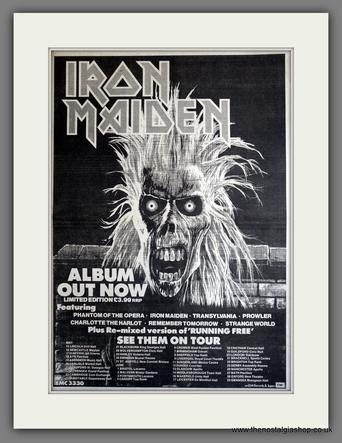 Iron Maiden Debut Album. 1980 Large Original Advert (ref AD15296)