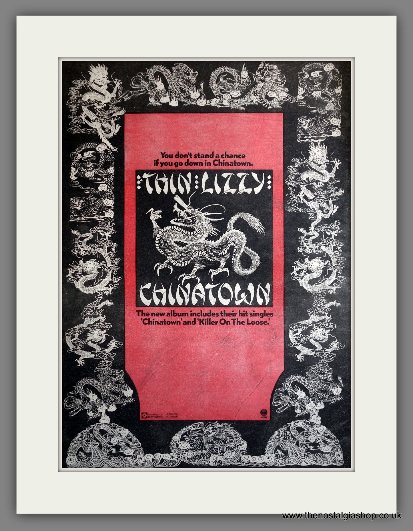 Thin Lizzy Chinatown. 1980 Large Original Advert (ref AD15298)