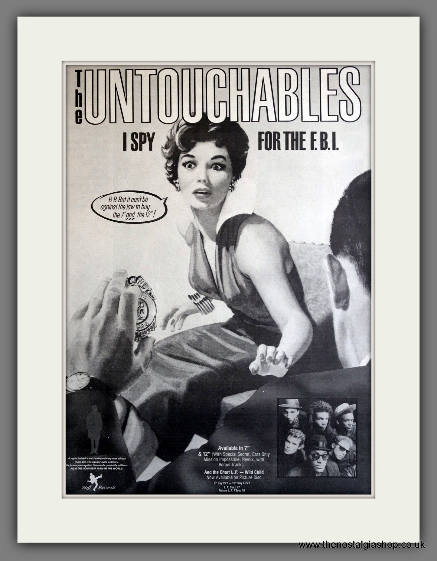 Untouchables (The) I Spy For The F.B.I. 1985 Large Original Advert (ref AD15343)