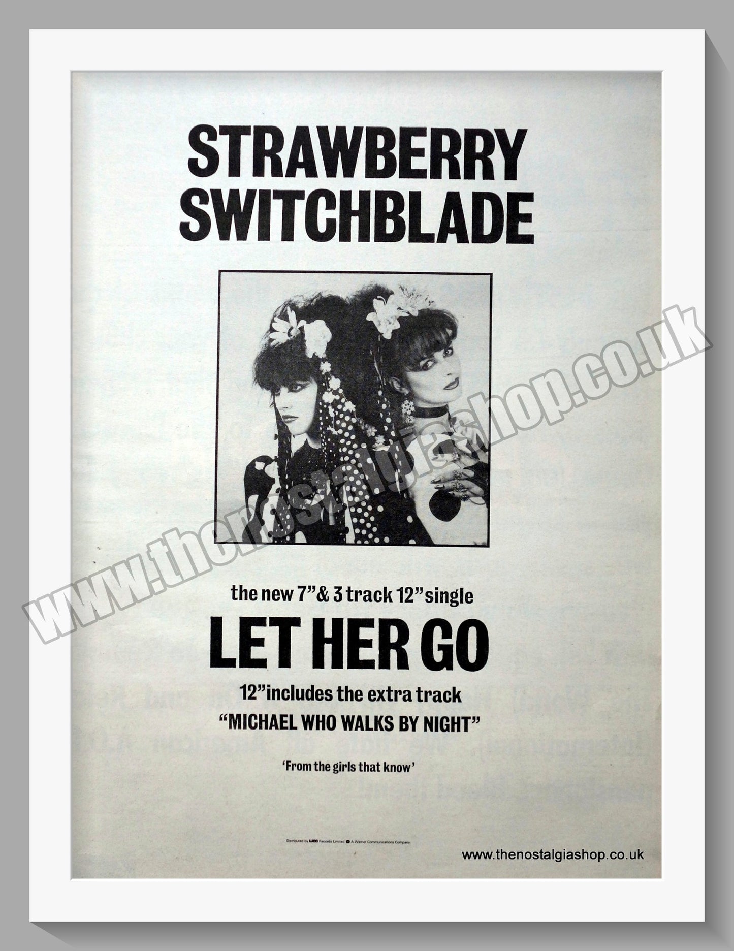 Strawberry Switchblade Let Her Go. 1985 Large Original Advert (ref AD15380)