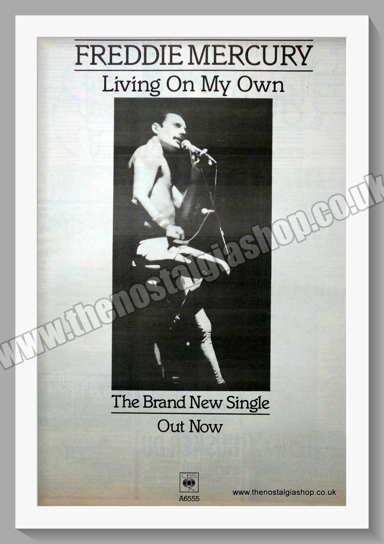 Freddie Mercury Living On My Own. 1985 Large Original Advert (ref AD15394)