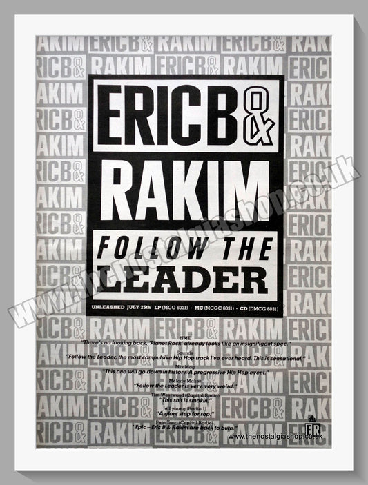 Eric B & Rakim Follow The Leader. 1988 Large Original Advert (ref AD15399)