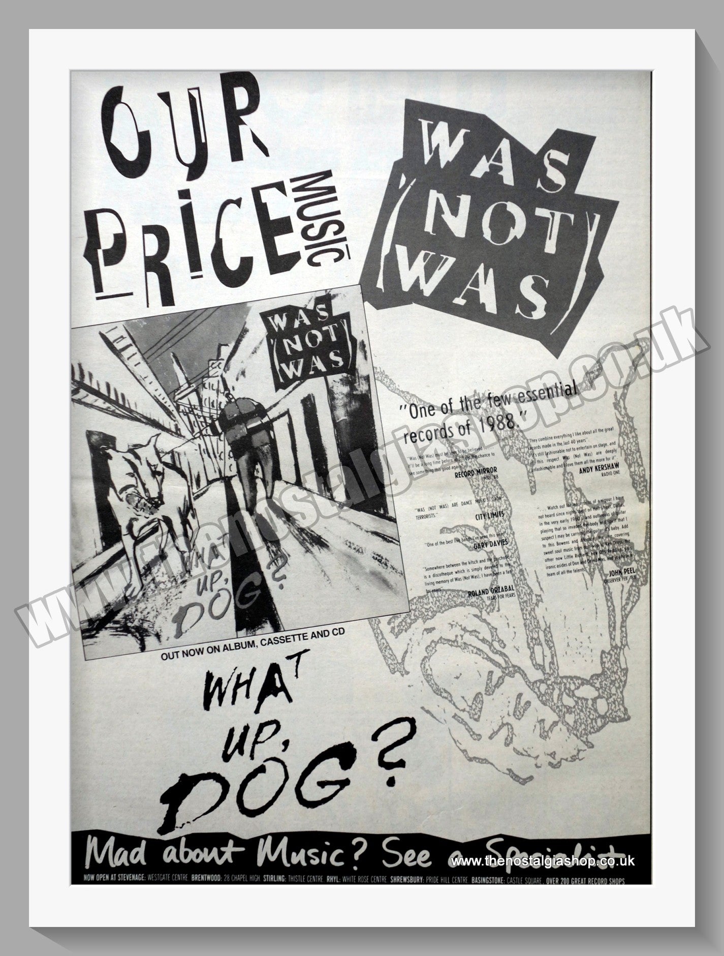 Was Not Was What Up Dog? 1988 Large Original Advert (ref AD15400)