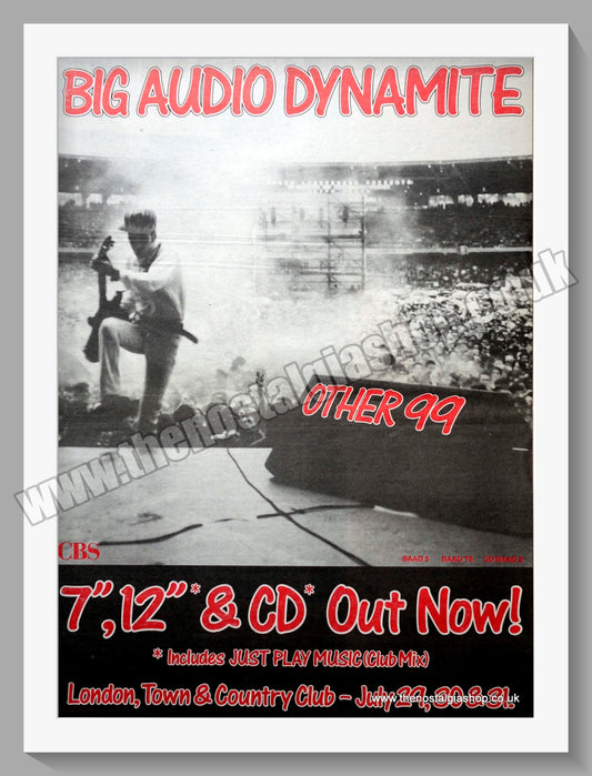 Big Audio Dynamite Other 99. 1988 Large Original Advert (ref AD15402)