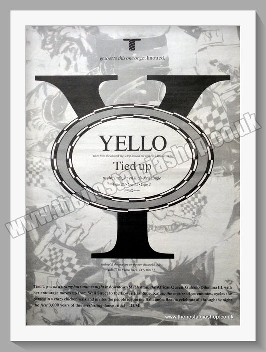 Yello Tied Up. 1988 Large Original Advert (ref AD15403)