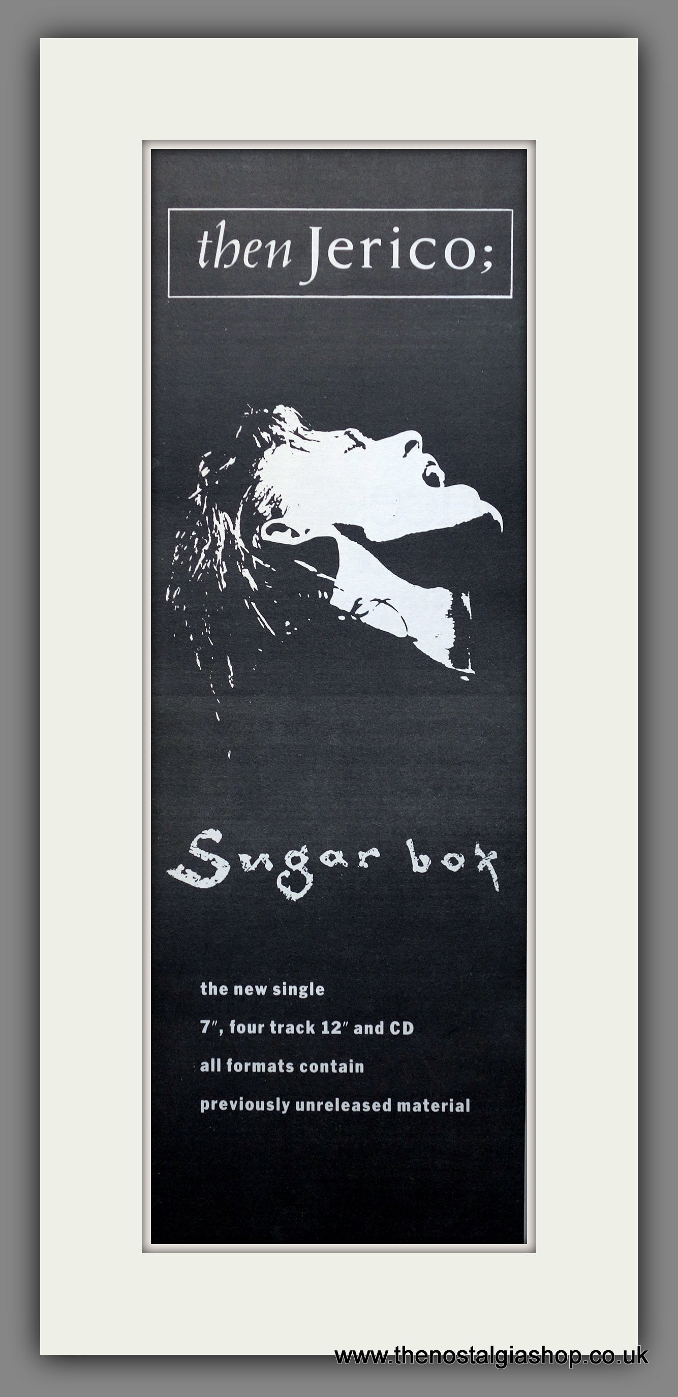 Then Jerico. Sugar Box. Vintage Original Advert 1989  (ref AD200367)