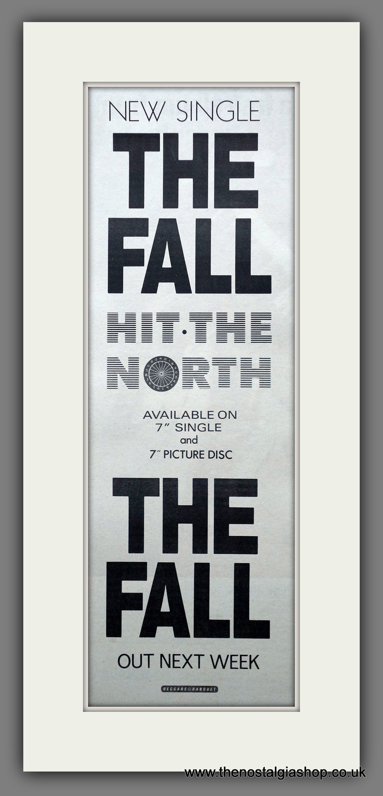 The Fall. Hit The North. Vintage Original Advert 1987  (ref AD200371)