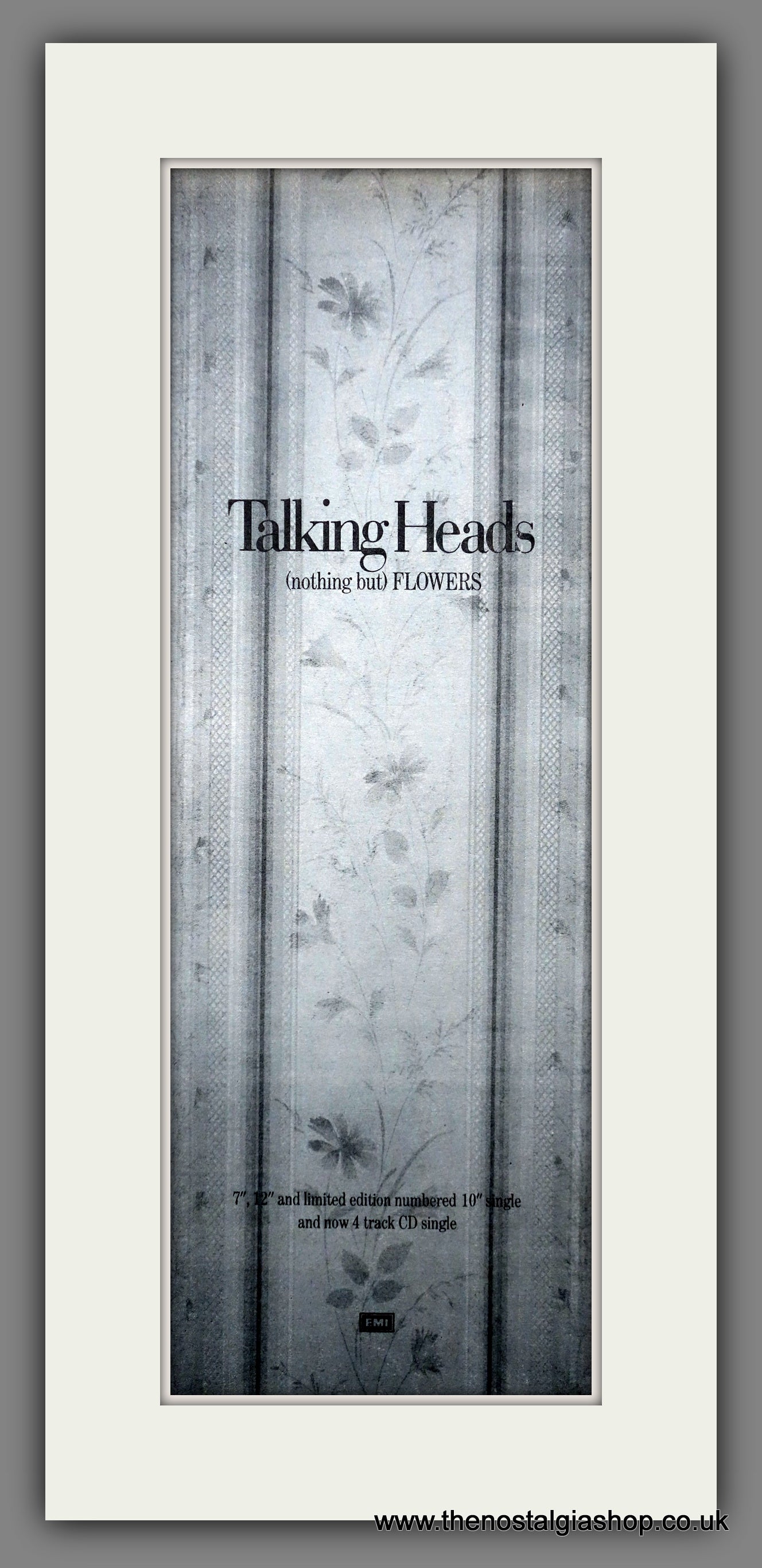 Talking Heads. Nothing But Flowers. Vintage Original Advert 1988  (ref AD200381)