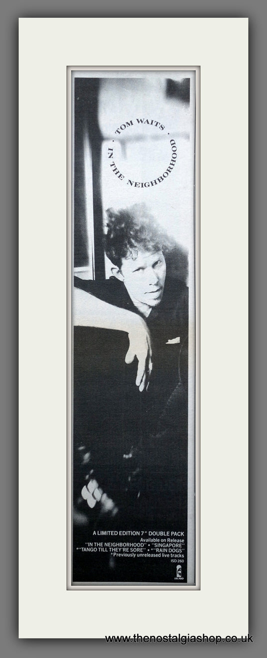 Tom Waits In The Neighborhood. Vintage Original Advert 1986  (ref AD200389)