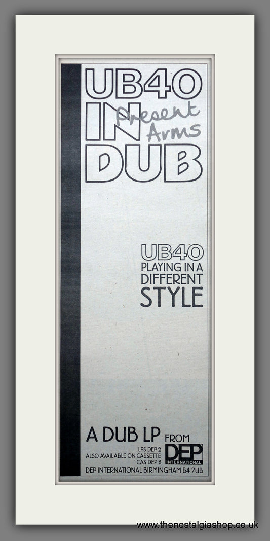 UB40 In Dub. Present Arms. Vintage Original Advert 1981  (ref AD200398)