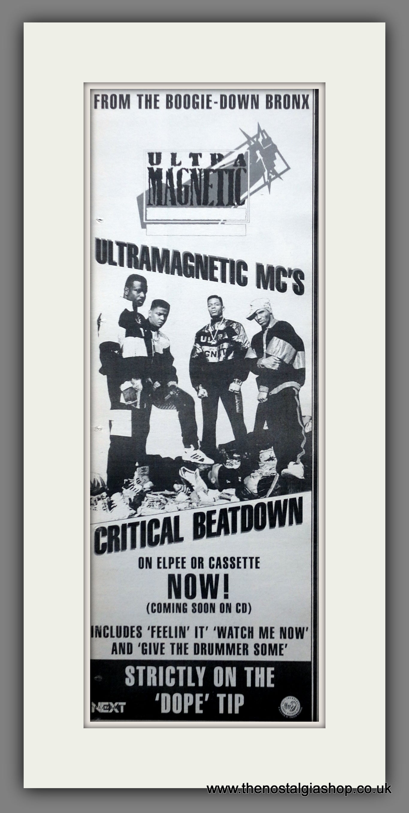 Ultramagnetic MC's. Critical Beatdown. Vintage Original Advert 1988  (ref AD200406)