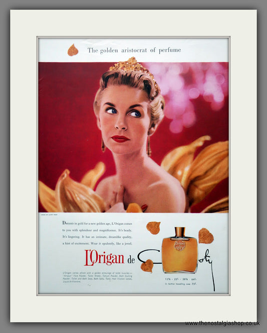 L'Origan De Coty Perfume. Original Advert 1954 (ref AD300908)