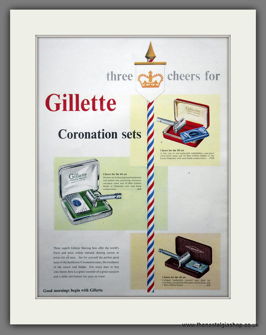 Gillette Razor Sets. Large Original Advert 1953 (ref AD300927)