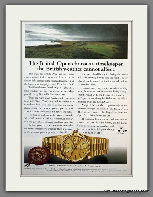 Rolex Day Date Chronometers. Original Advert 1992 (ref AD60821)