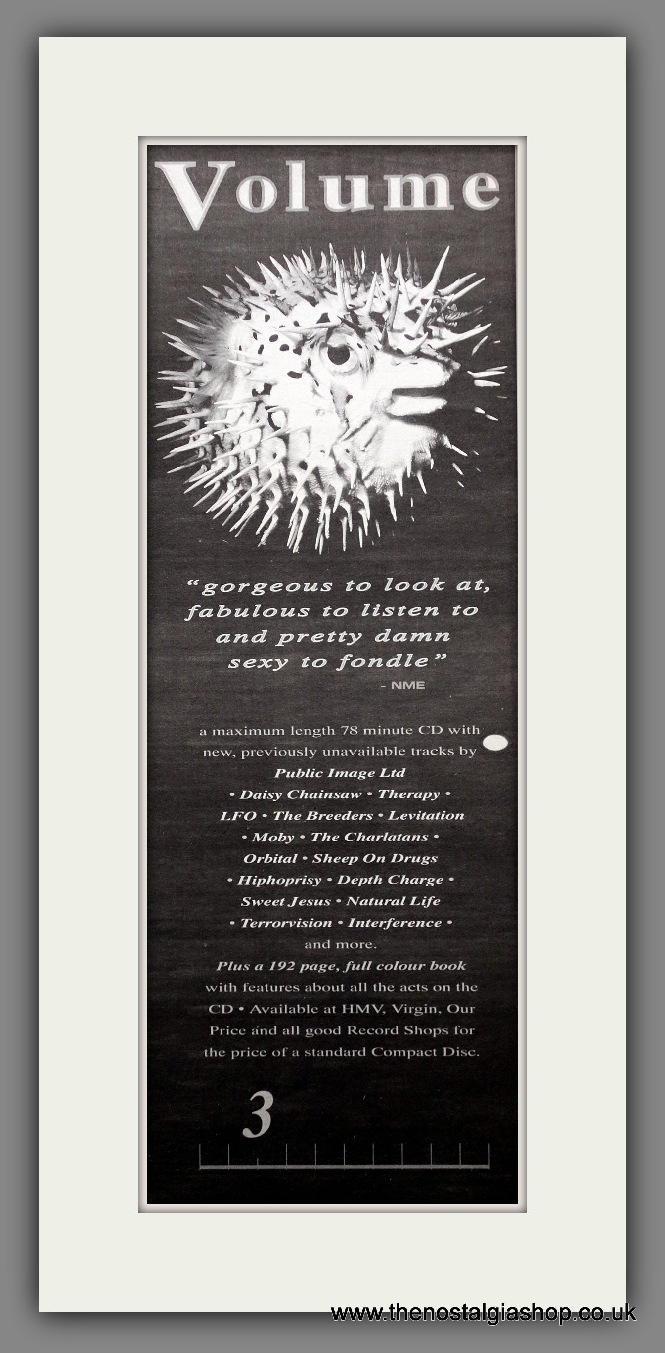 Volume. Vintage Original Advert 1992 (ref AD200427)