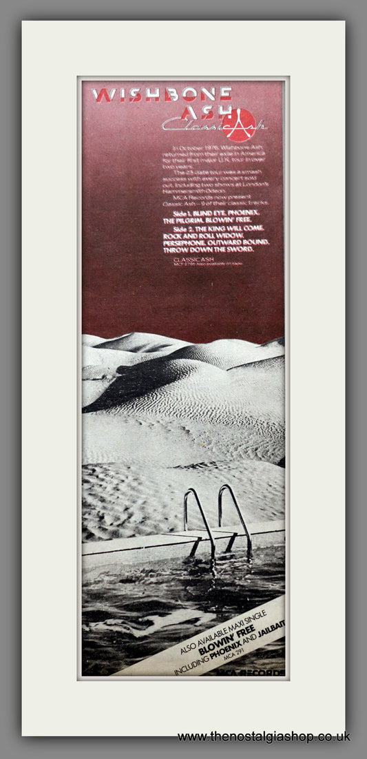 Wishbone Ash. Classic Ash. Vintage Original Advert 1977 (ref AD200437)