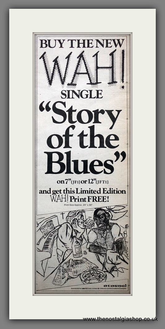 WAH! Story Of The Blues. Vintage Original Advert 1982 (ref AD200446)