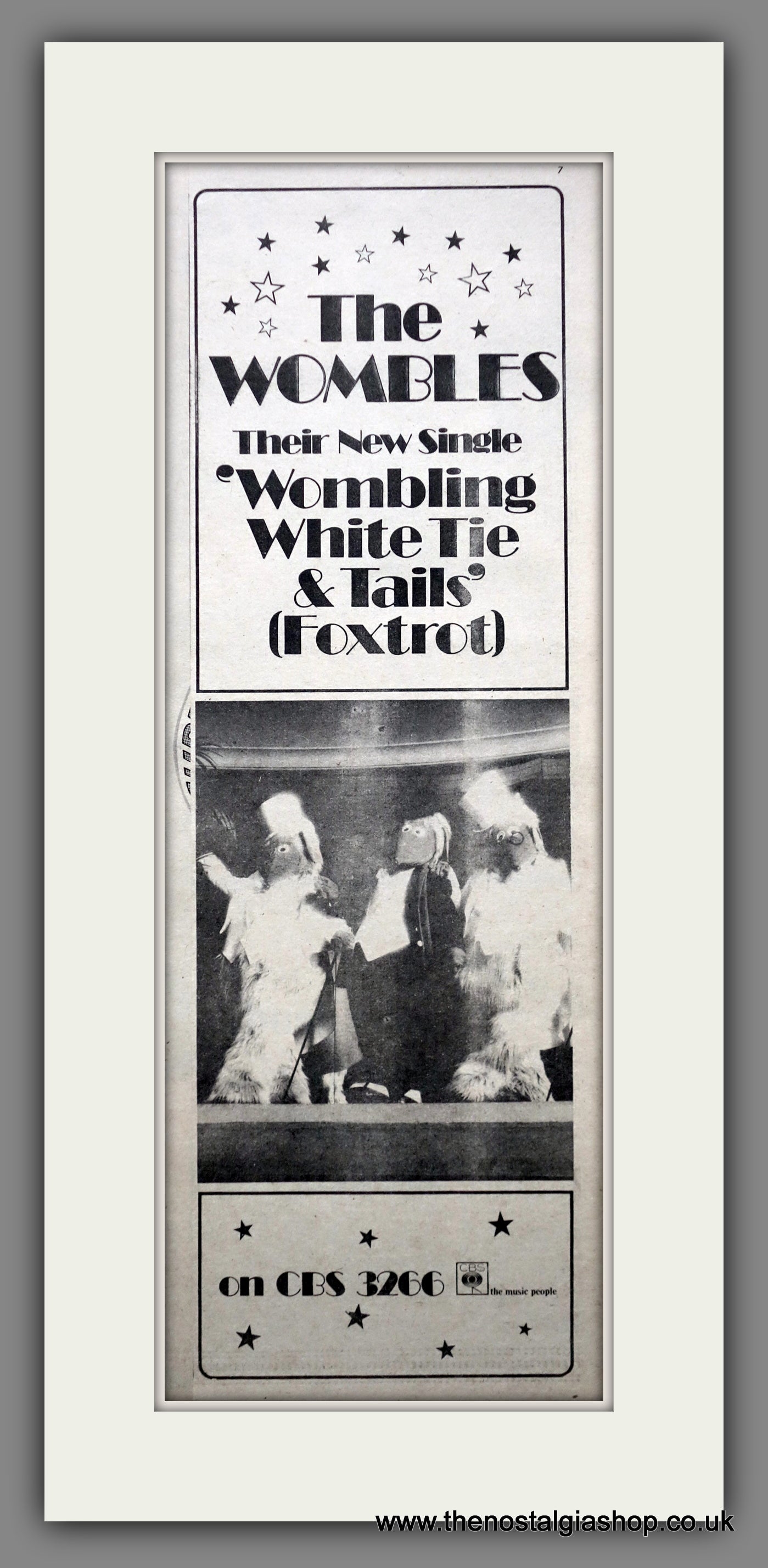 Wombles (The) Wombling White Tie & Tails. Vintage Original Advert 1975 (ref AD200447)