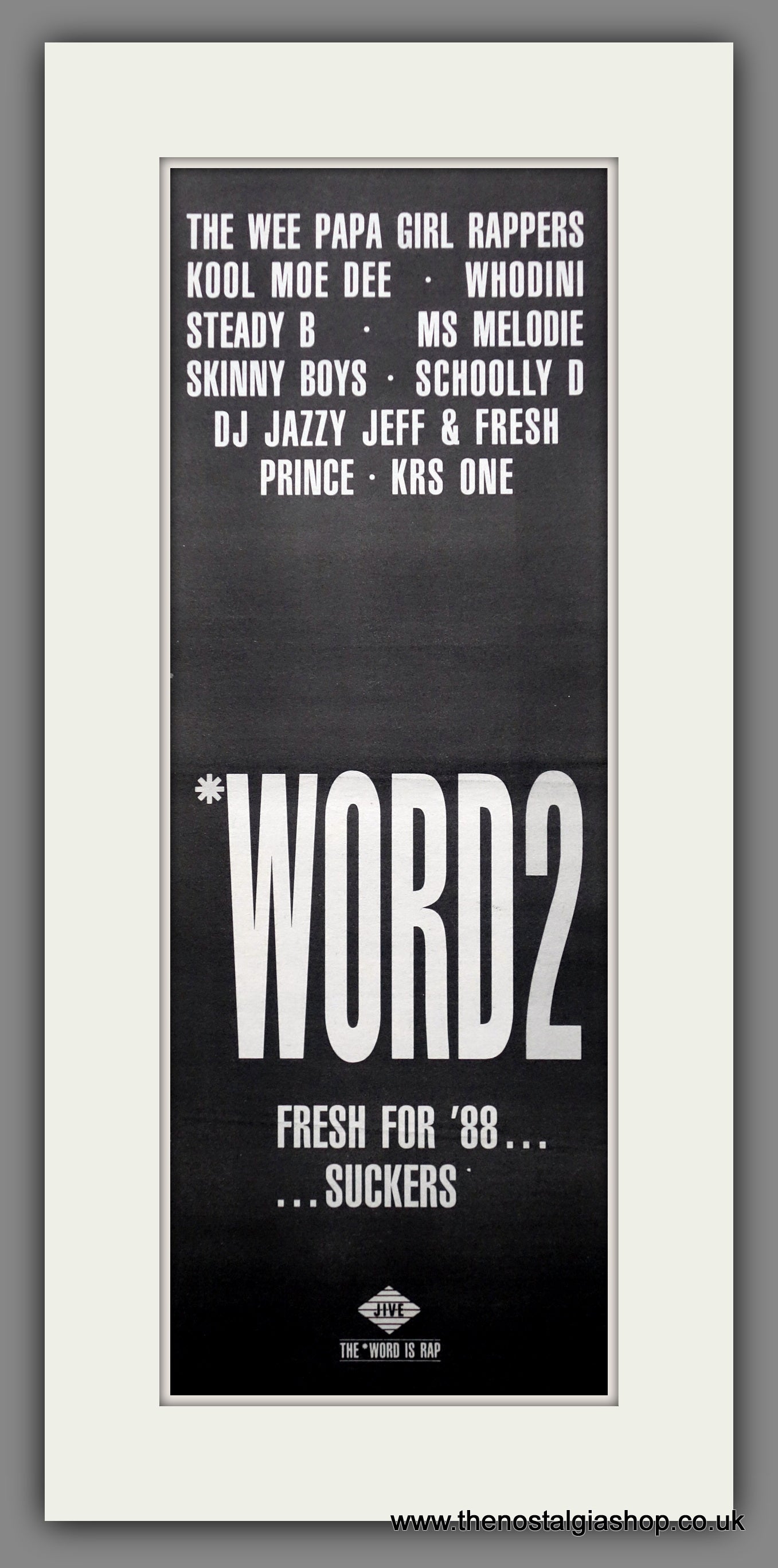 Word 2. Vintage Original Advert 1988 (ref AD200451)