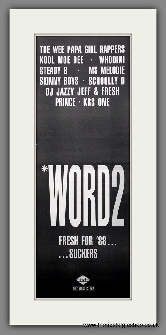 Word 2. Vintage Original Advert 1988 (ref AD200451)