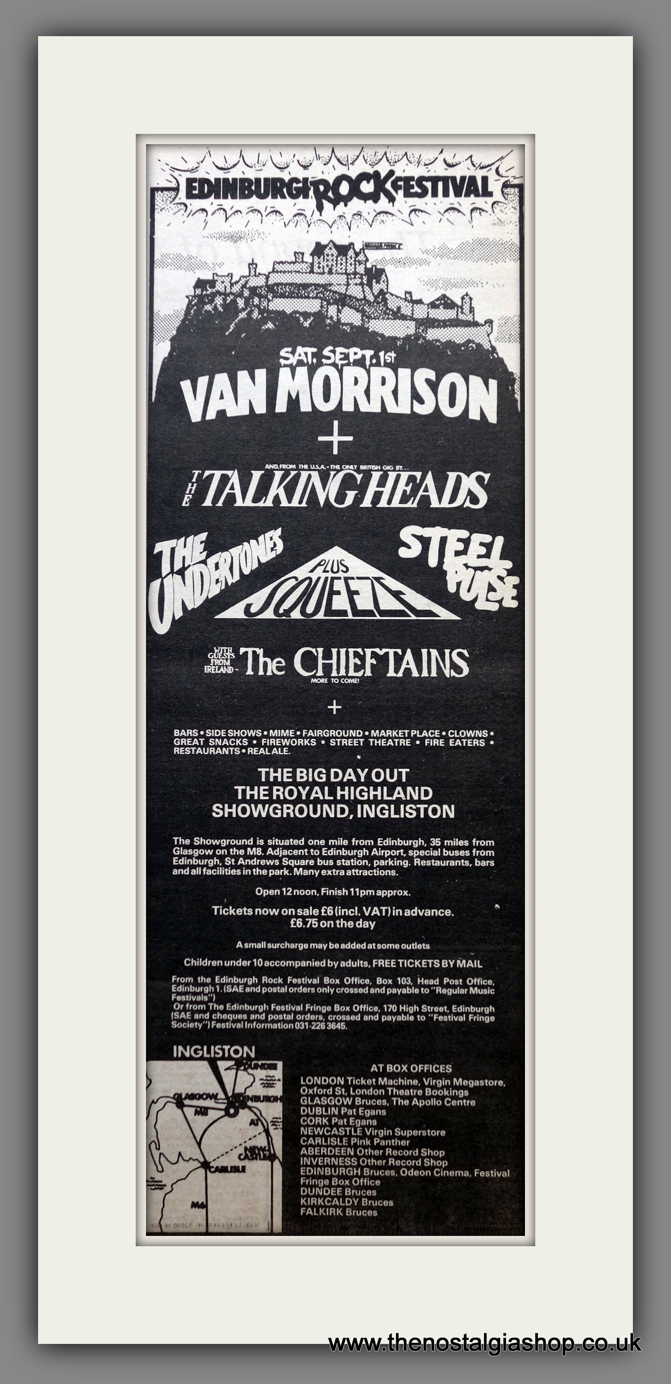 Edinburgh Rock Festival 1979. Original Advert (ref AD200468)