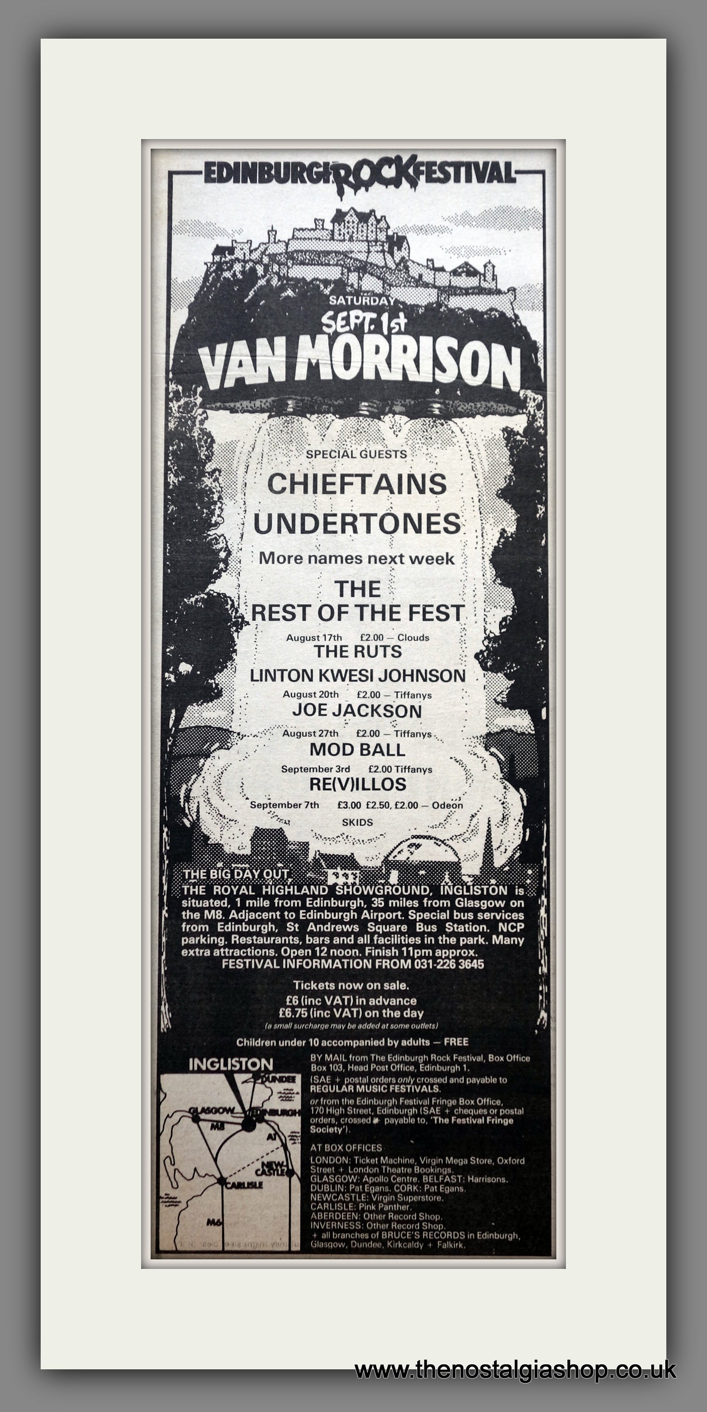 Edinburgh Rock Festival 1979. Original Advert (ref AD200469)