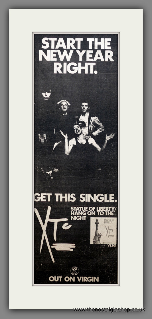 XTC. Statue Of Liberty. Original Advert 1978 (ref AD200483)