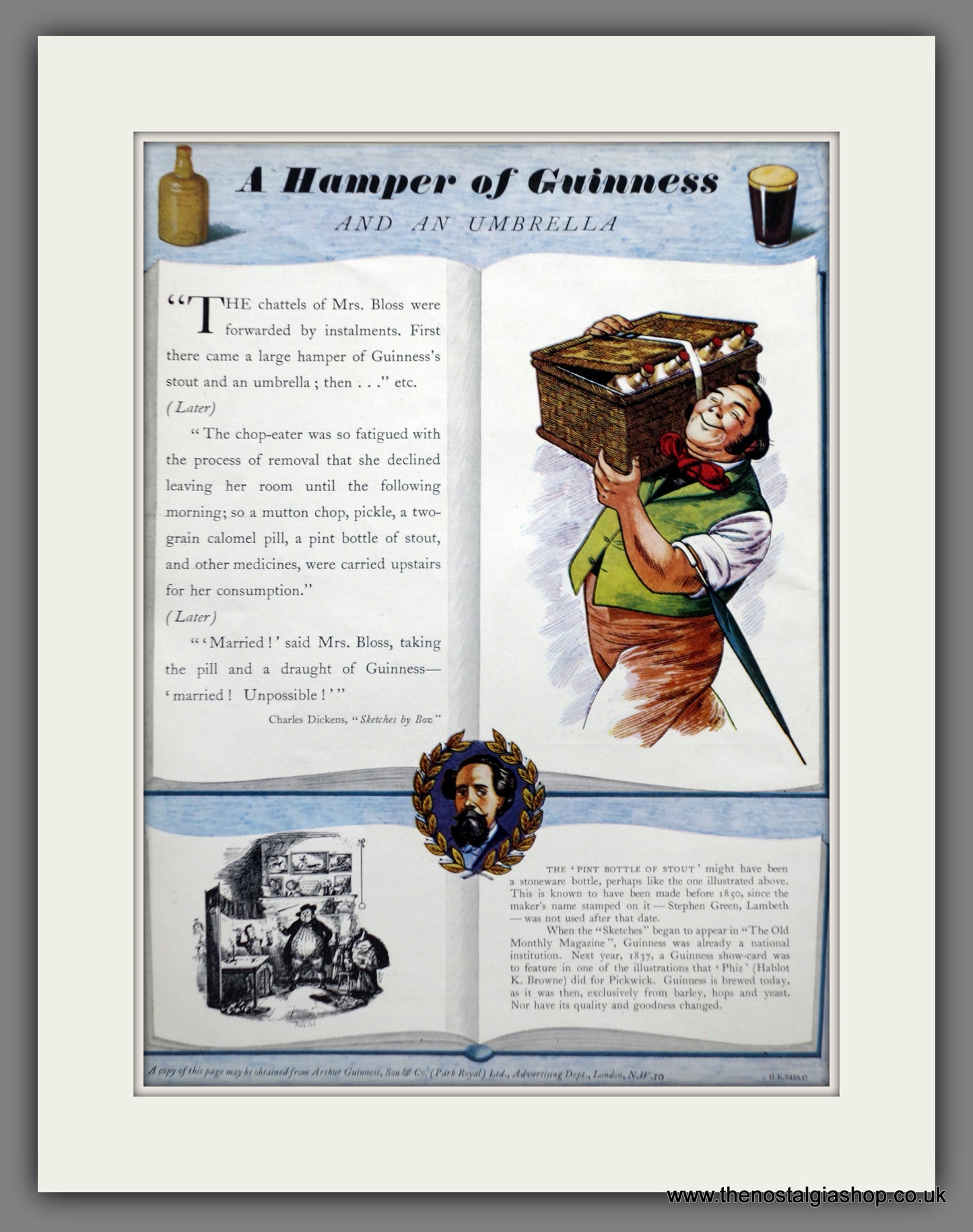 Guinness. A Hamper of Guinness. 1955 Original Advert  (ref AD60826)