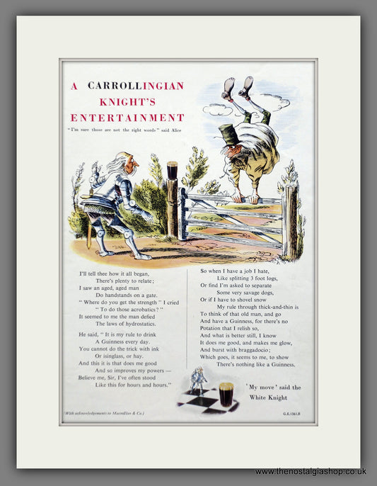 Guinness. A Carrolingian Knight's Entertainment. 1948 Original Advert  (ref AD60830)