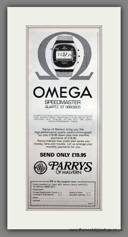 Omega Speedmaster Watches. Original Advert 1979 (ref AD60877)