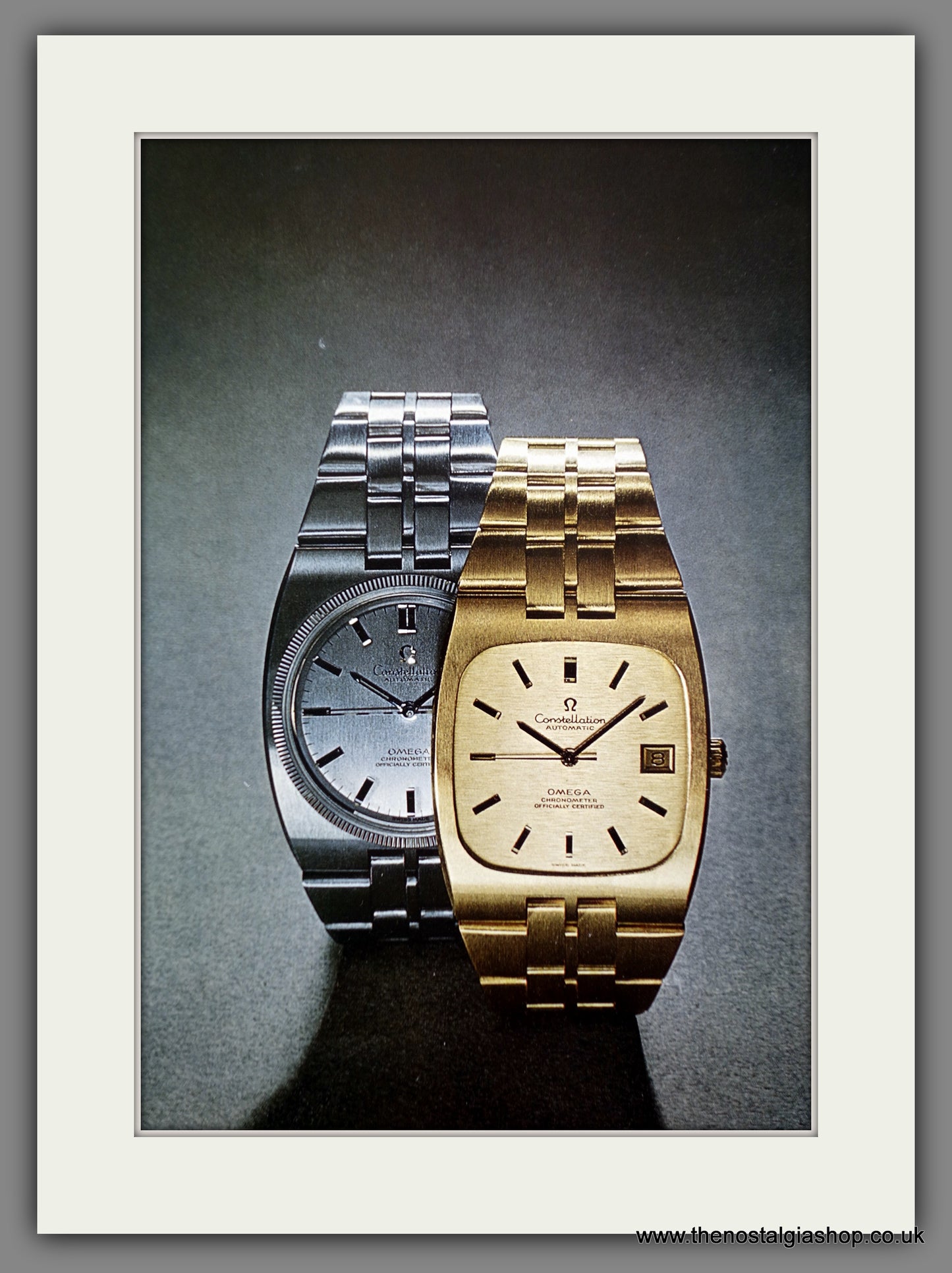 Omega Constellation Chronometer Watch. Original Double Advert 1971 (ref AD60910)