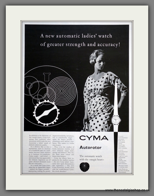 Cyma Watches. Original Advert 1955 (ref AD301162)