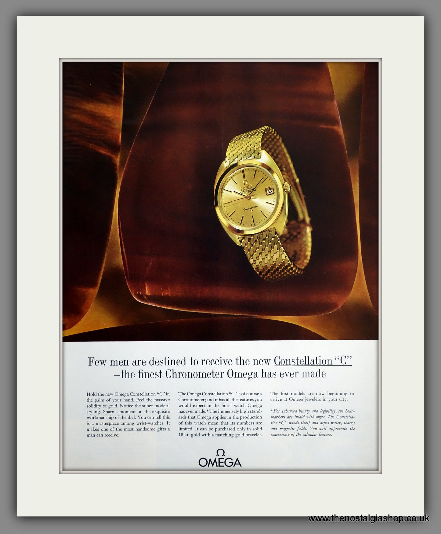 Omega Constellation 'C' Watches. Original Advert 1964 (ref AD301175)