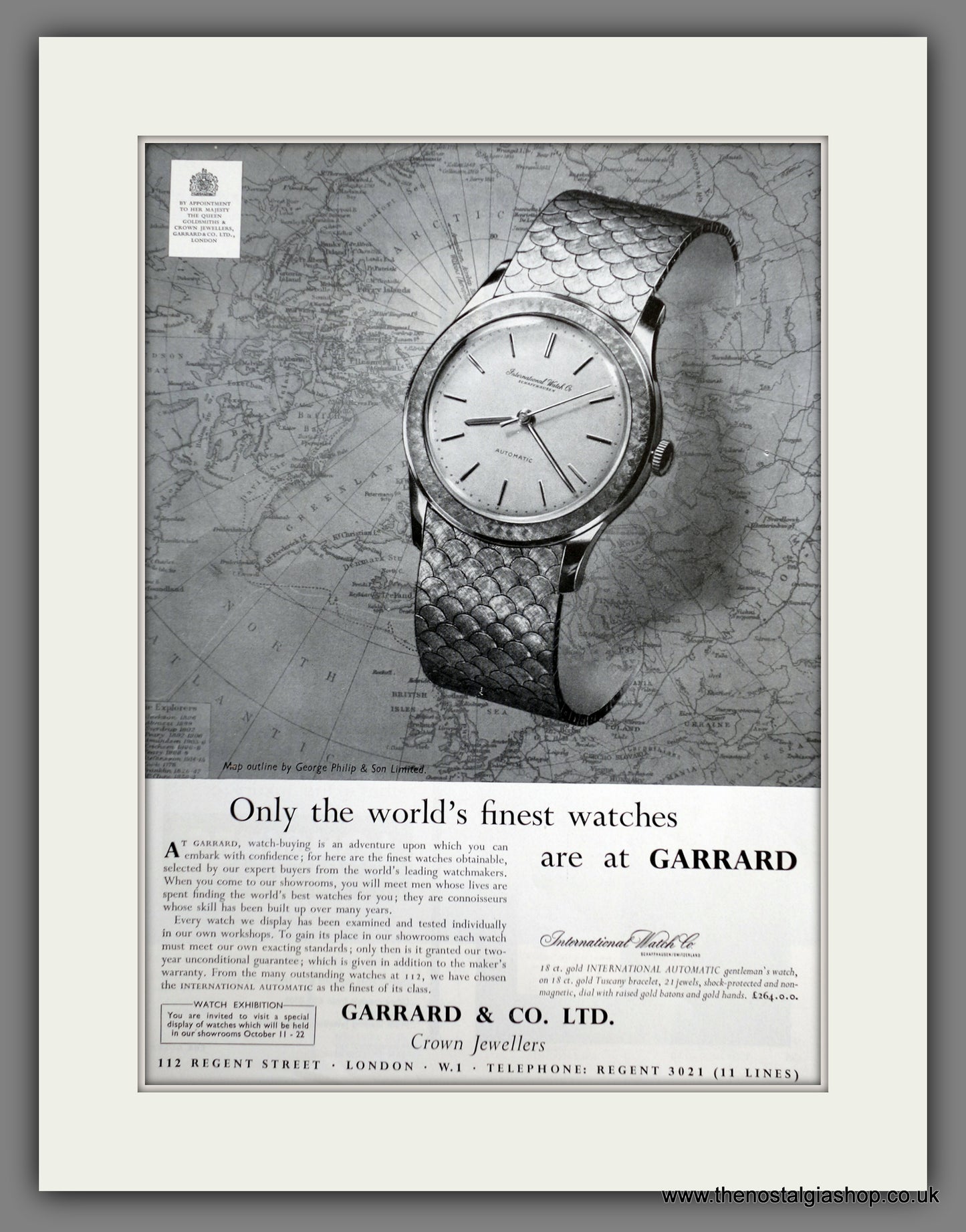 Garrard Watches. Original Advert 1960 (ref AD301246)